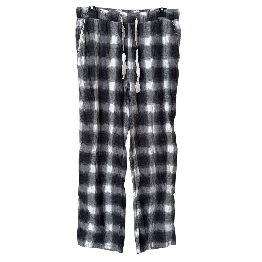 Abercrombie & Fitch Men's Medium Sleepwear Plaid‎ Lounge Pants Gray White